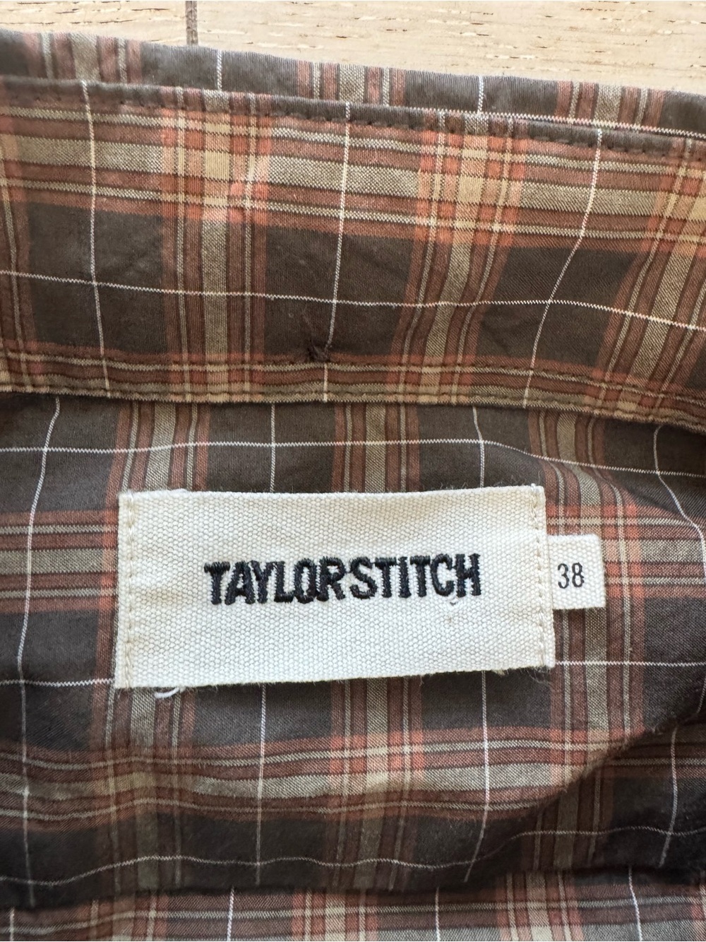 NWT Taylor Stitch The Jack Button-Down Shirt Mulch plaid 38 - Picture 8 of 8